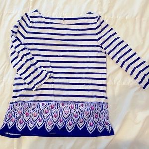 Lilly Pulitzer Size Medium Shirt with 3/5 Sleeves